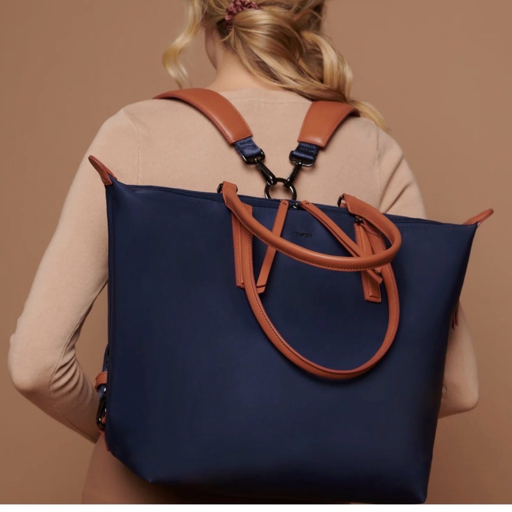 Caraa Studio Tote Convertible Backpack Navy Nylon